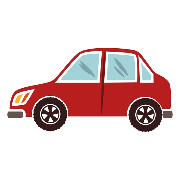 Bil fordon transport ikonen vektor illustration ikonen vektor illustration — Stock vektor
