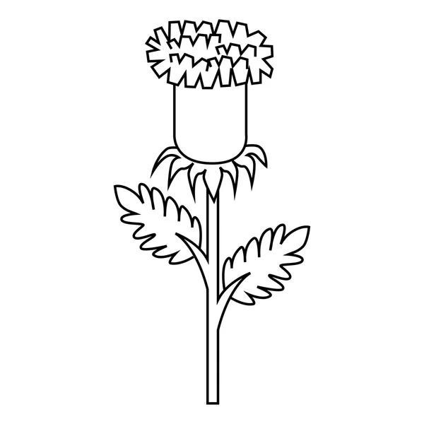 Bloem floral aanwezig pictogram vectorillustratie. — Stockvector