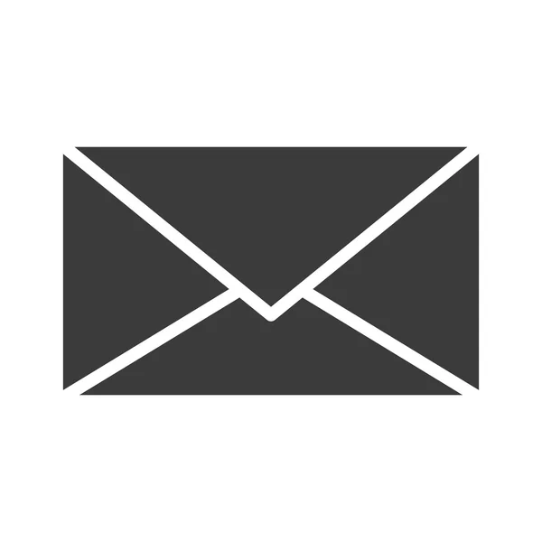 Correo electrónico o correo electrónico aislado icono plano . — Vector de stock