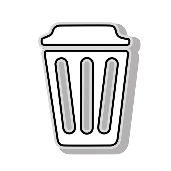 Lixo pode excluir ícone ilustração vetorial — Vetor de Stock