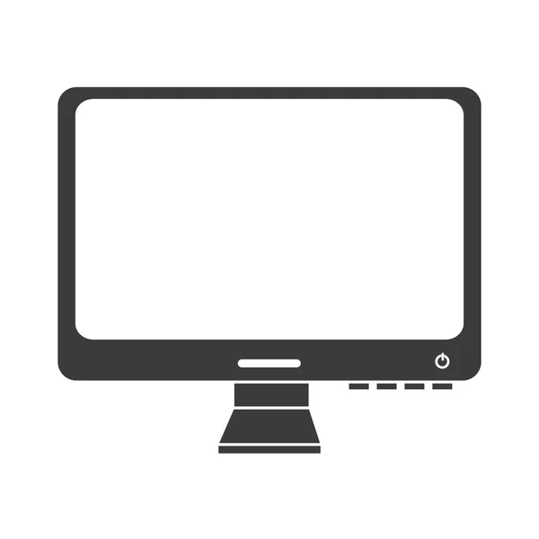 PC computer monitor pictogram vector illustrration — Stockvector