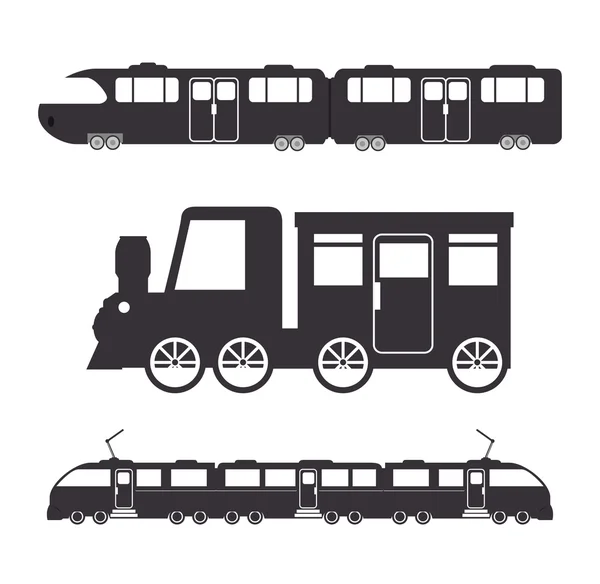 Trem ferroviário projeto ícone isolado — Vetor de Stock