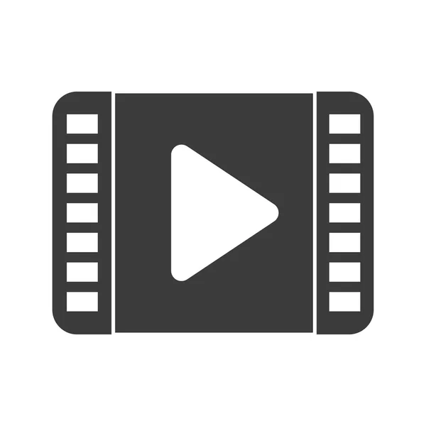Reproduzir vídeo e filme design de ícone isolado . — Vetor de Stock