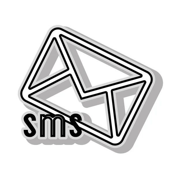 SMS bericht pictogram pictogram vector illustratie grafisch ontwerp — Stockvector