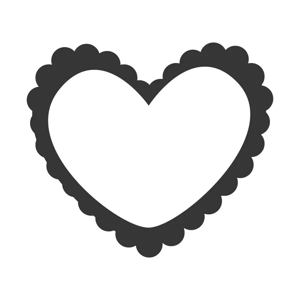 Corazón amor romántico icono vector ilustración — Vector de stock