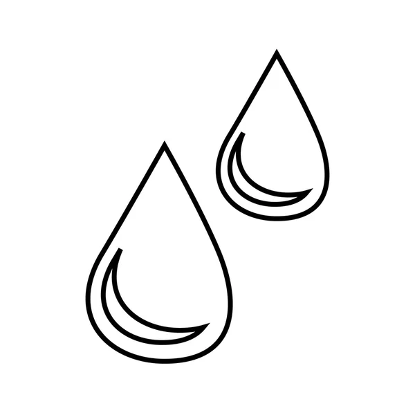 Линейный векторный дизайн капель воды — стоковый вектор