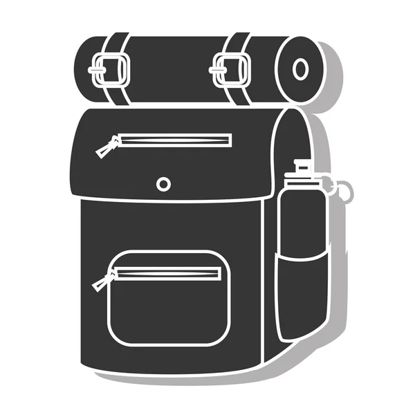 Camping backpack sleeping icon vector illustration design — Stock Vector