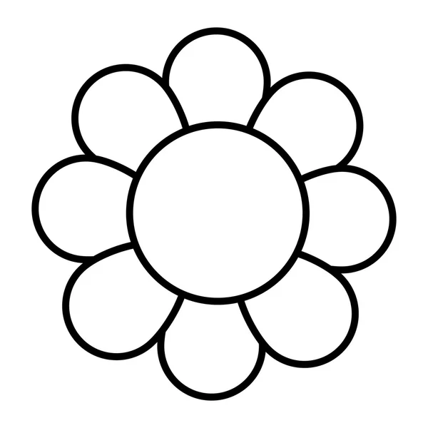Flor pétalo floral, icono vector ilustración . — Vector de stock