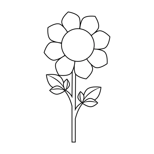 Λουλούδι floral παρόντες εικονίδιο διανυσματικά εικονογράφηση. — Διανυσματικό Αρχείο