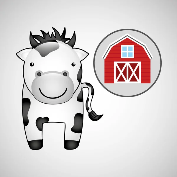 Mezőgazdasági vidék állat design — Stock Vector