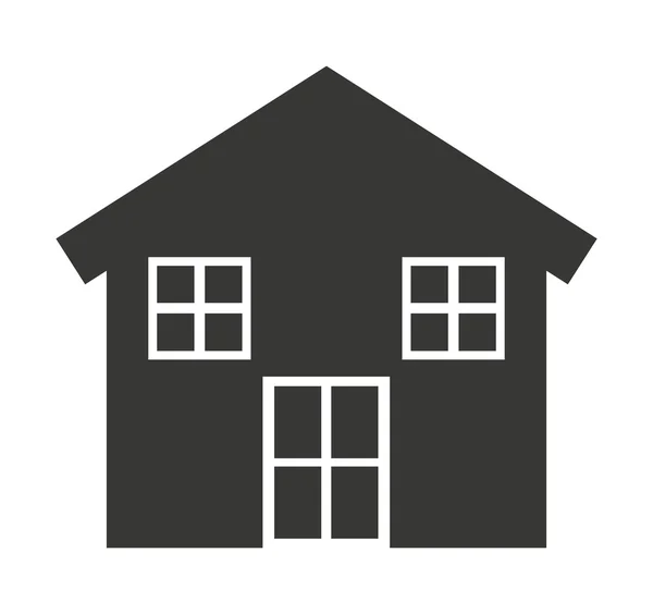 Ház silhouette ingatlan ikon — Stock Vector