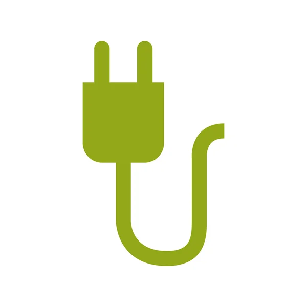 Groene stroom connector design — Stockvector