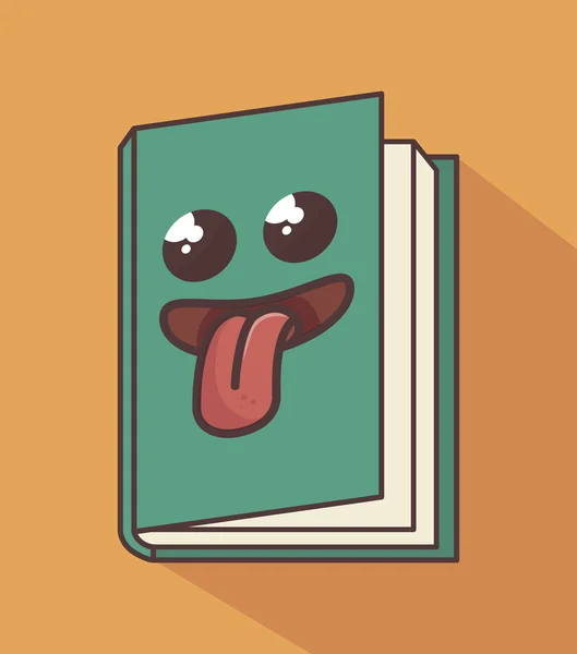 Libro carácter aislado icono de diseño — Vector de stock