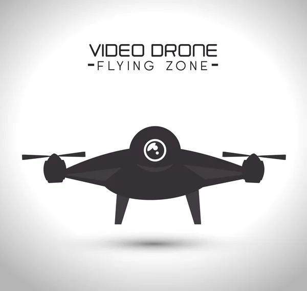 Tecnologia de vídeo drone design de ícone isolado — Vetor de Stock