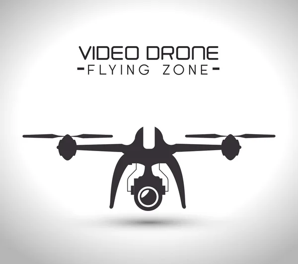 Tecnologia de vídeo drone design de ícone isolado — Vetor de Stock