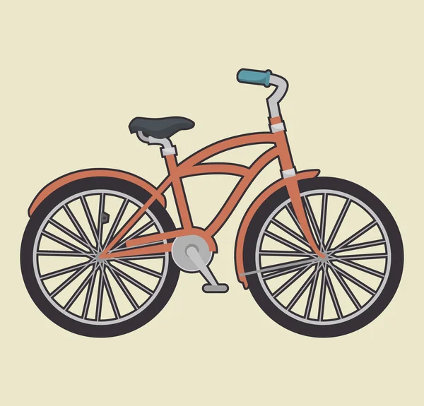 ビンテージ自転車分離アイコン デザイン — ストックベクタ