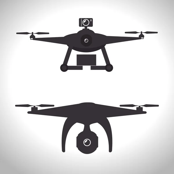 Video drone technology isolated icon design — Stock Vector