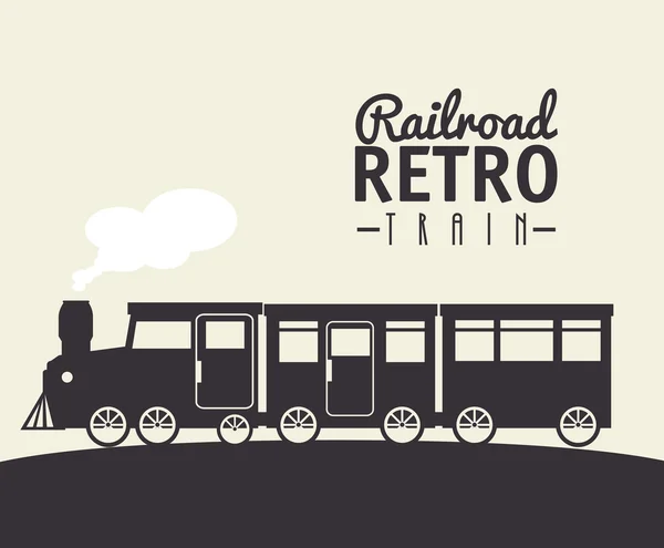 Ferrocarril tren aislado icono de diseño — Vector de stock