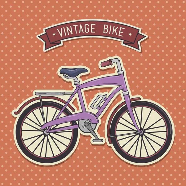 Vintage bicicleta aislado icono de diseño — Vector de stock