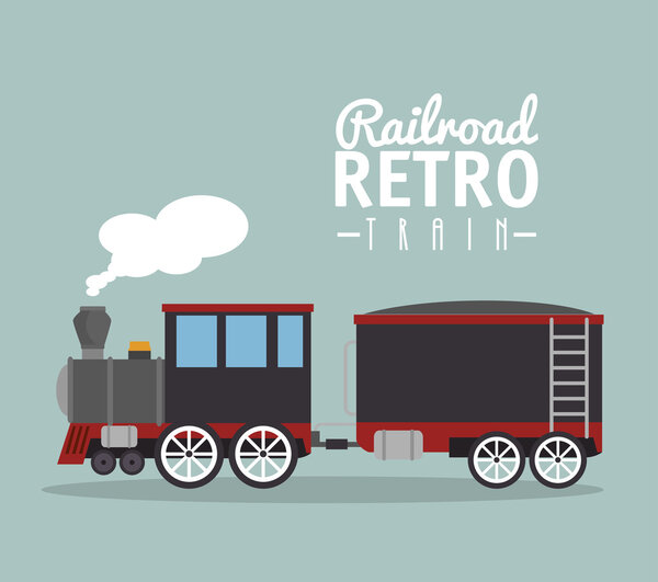 railroad train isolated icon design