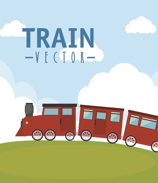 Railroad trein geïsoleerd pictogram ontwerp — Stockvector