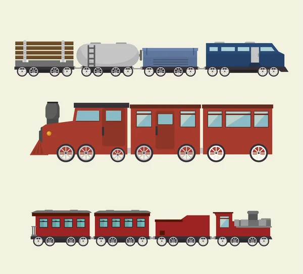 Ferrocarril tren aislado icono de diseño — Vector de stock