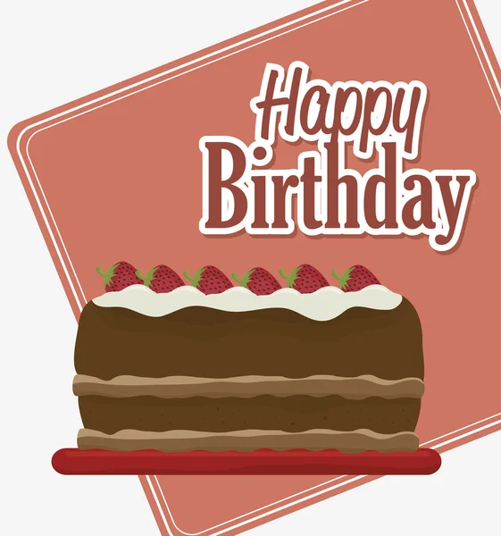 Všechno nejlepší k narozeninám dort, samostatný ikony designu — Stockový vektor