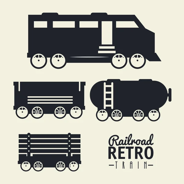 stock vector railroad train isolated icon design
