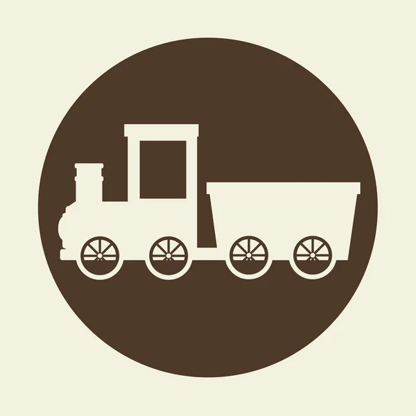 Railroad train isolated icon design — Stock Vector