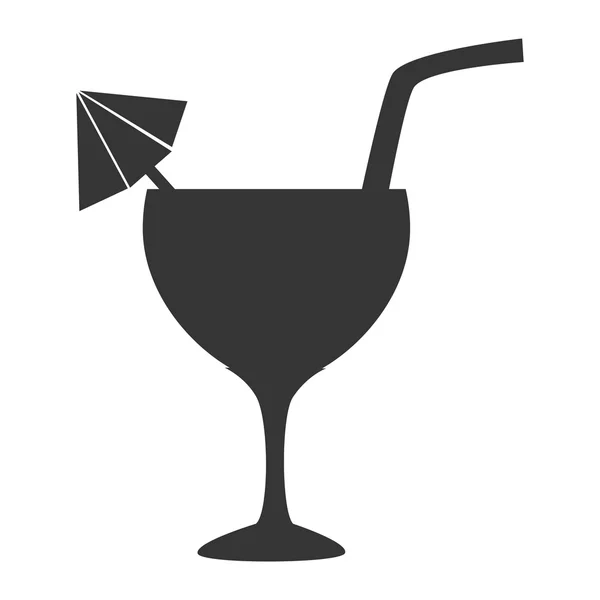 Cocktail cup straw icon vector illustration — Stock Vector