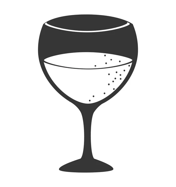 Verre à vin tasse icône vectoriel illustration . — Image vectorielle