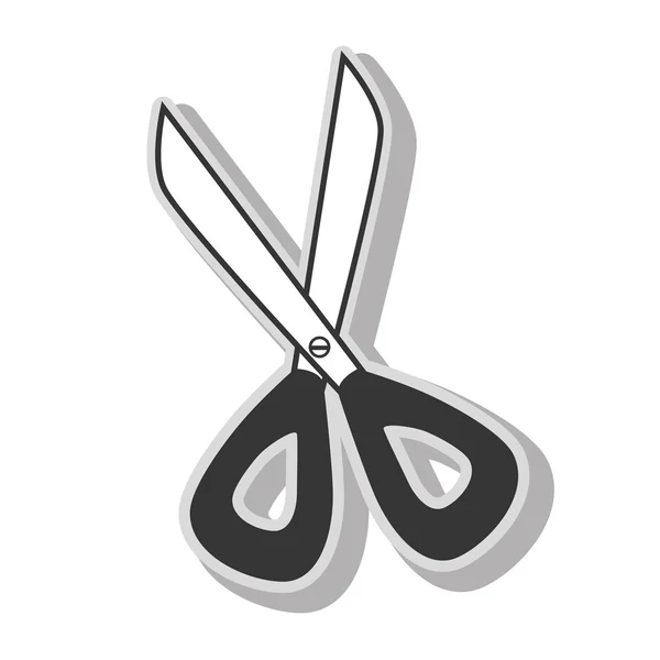 Scissors cut object — Stock Vector