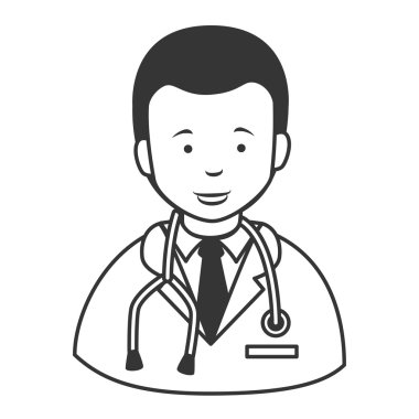 Doktor stethscope profili simgesinin