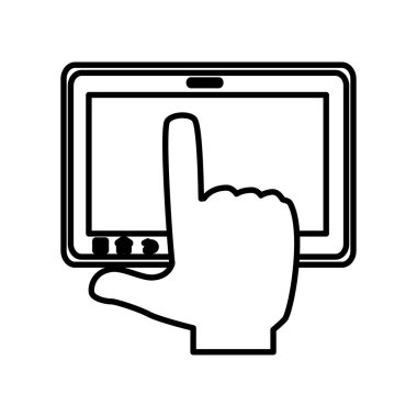 Tablet telefon teknoloji simgesi, vektör çizim simgesi