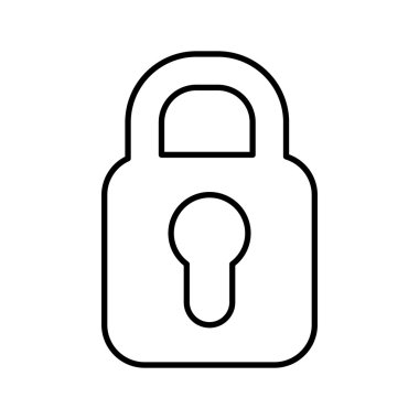 Güvenlik çizgisel vektör tasarımı