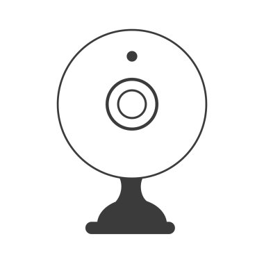 webcam sohbet aygıt kutsal kişilerin resmi, vektör çizim simgesi