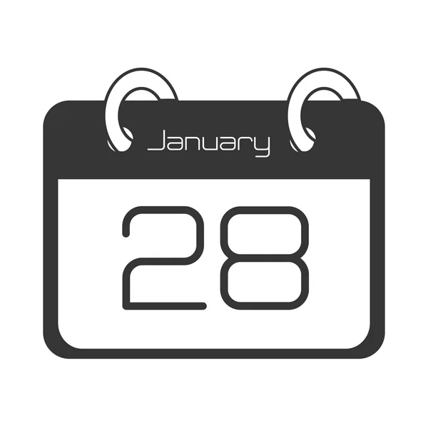 Weergegeven: kalenderdag van de maand. — Stockvector