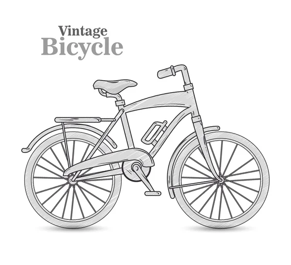 Design de ícone isolado de bicicleta vintage — Vetor de Stock