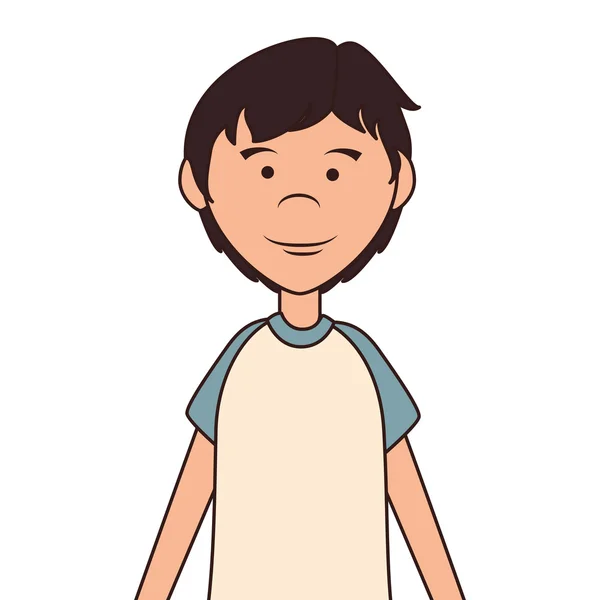 Dospívající chlapec karikatura ikony vektorové ilustrace — Stockový vektor