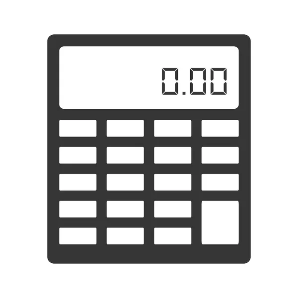 Wiskunde getallen calculatorpictogram, vector illustratie pictogram — Stockvector