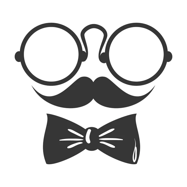 Óculos bigode gravata  , —  Vetores de Stock