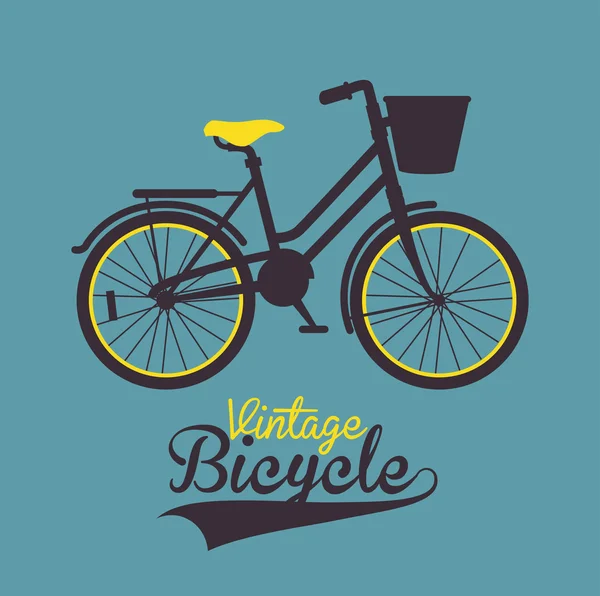 Oldtimer-Fahrrad isoliert Ikone Design — Stockvektor