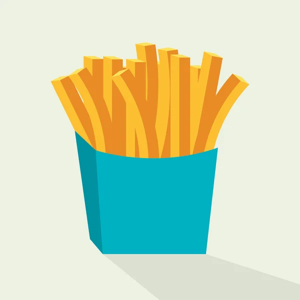 Patatine fritte design icona isolato — Vettoriale Stock