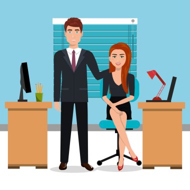 çalışma alanında iş adamları izole simgesi