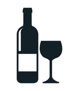 Şarap dükkanı şablon simgesi tasarım izole