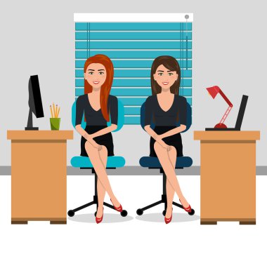 çalışma alanında iş kadınları izole simgesi