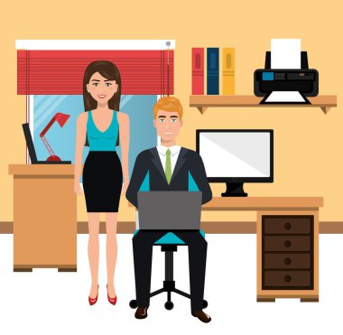 çalışma alanında iş adamları izole simgesi