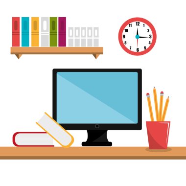 Office iş yerinde izole simgesi