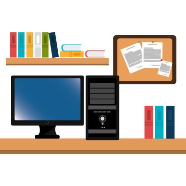 Office iş yerinde izole simgesi