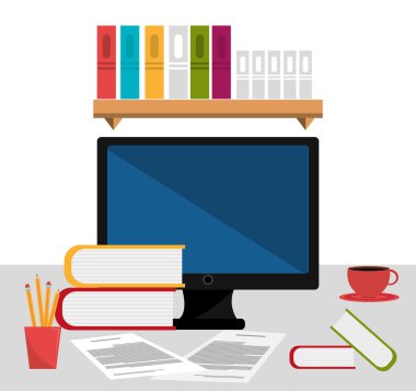 Office iş yerinde izole simgesi